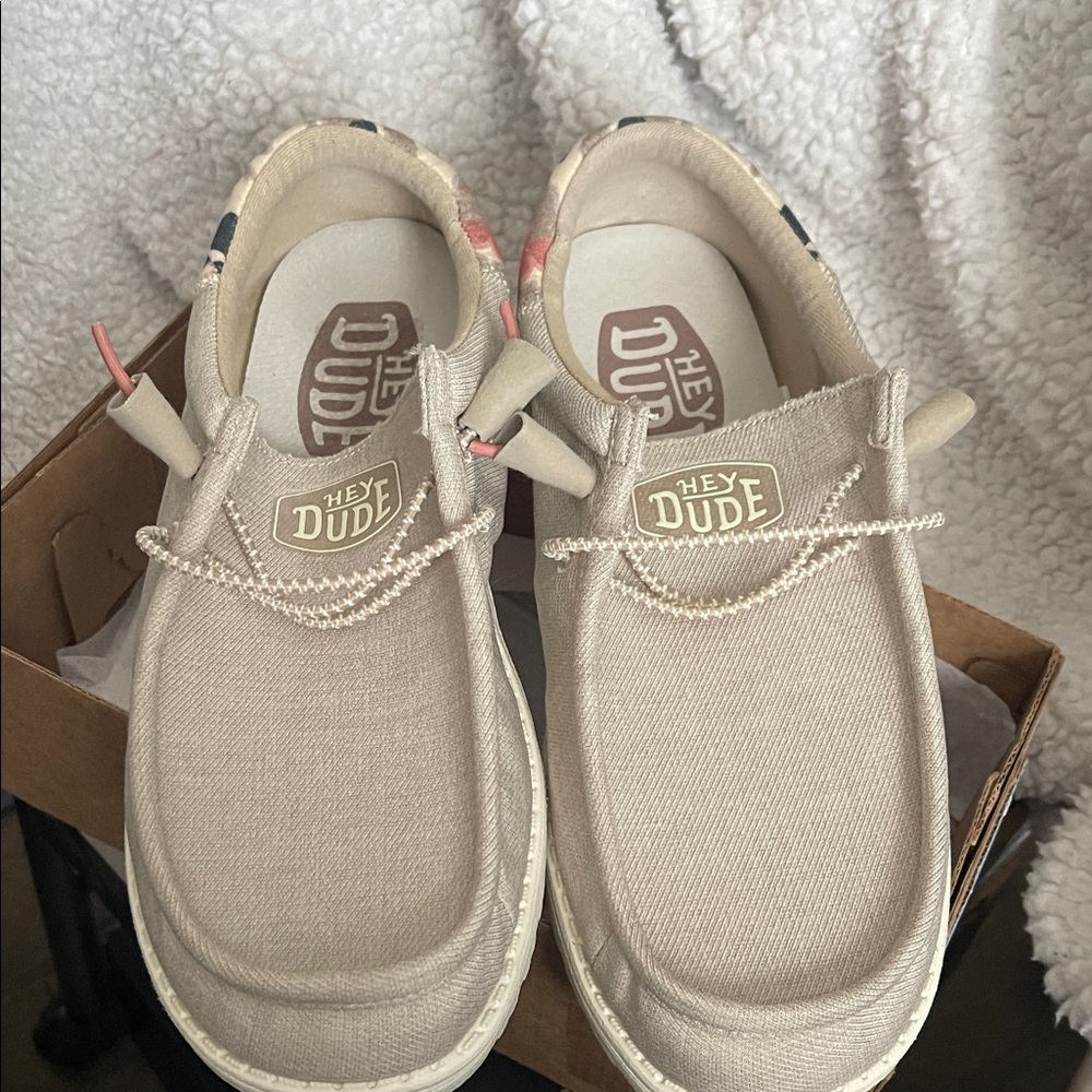 Hey Dude Beige Slip-On Loafers